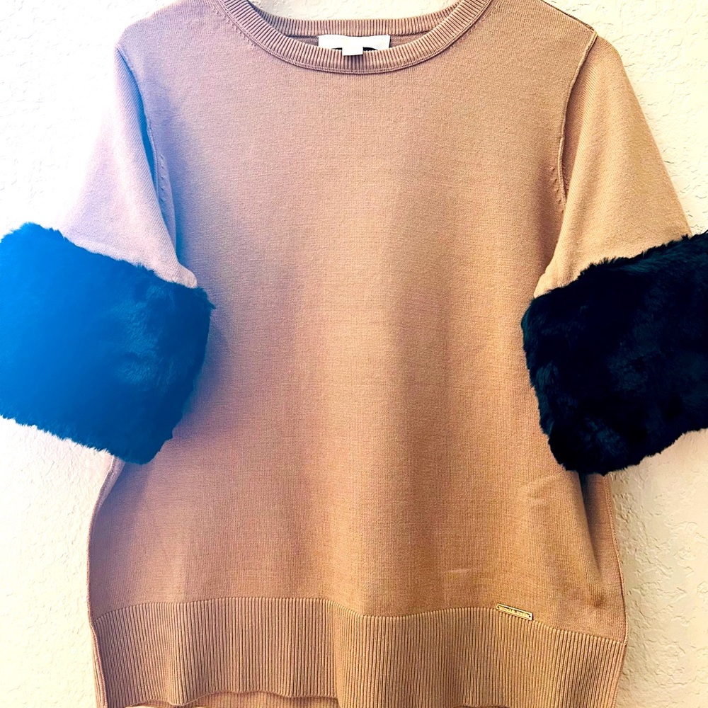 New Michael Kors faux fur sweater